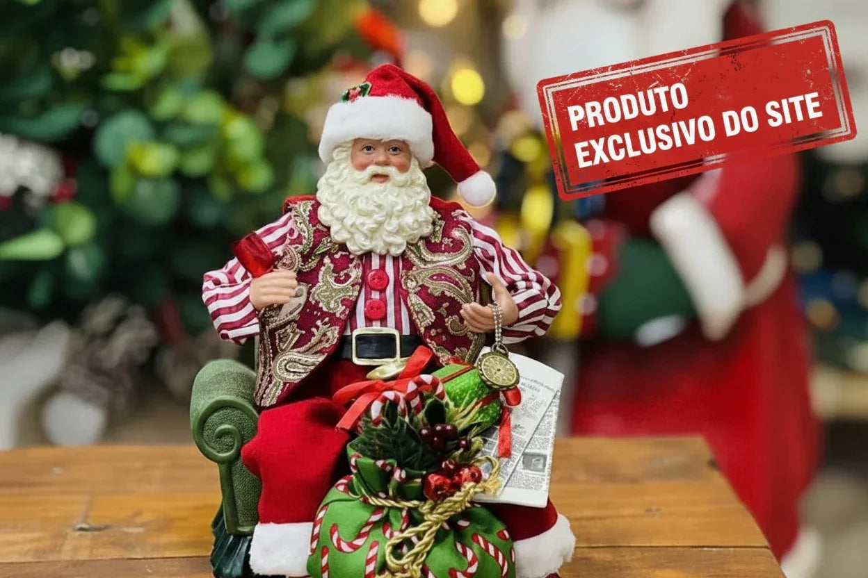 Papai Noel Sentado No Sofa 28cm - Magizi 29001 - Loja Do Thor