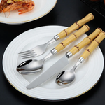 Faqueiro Asper Bamboo Conjunto 24 Pecas - Mimo Style