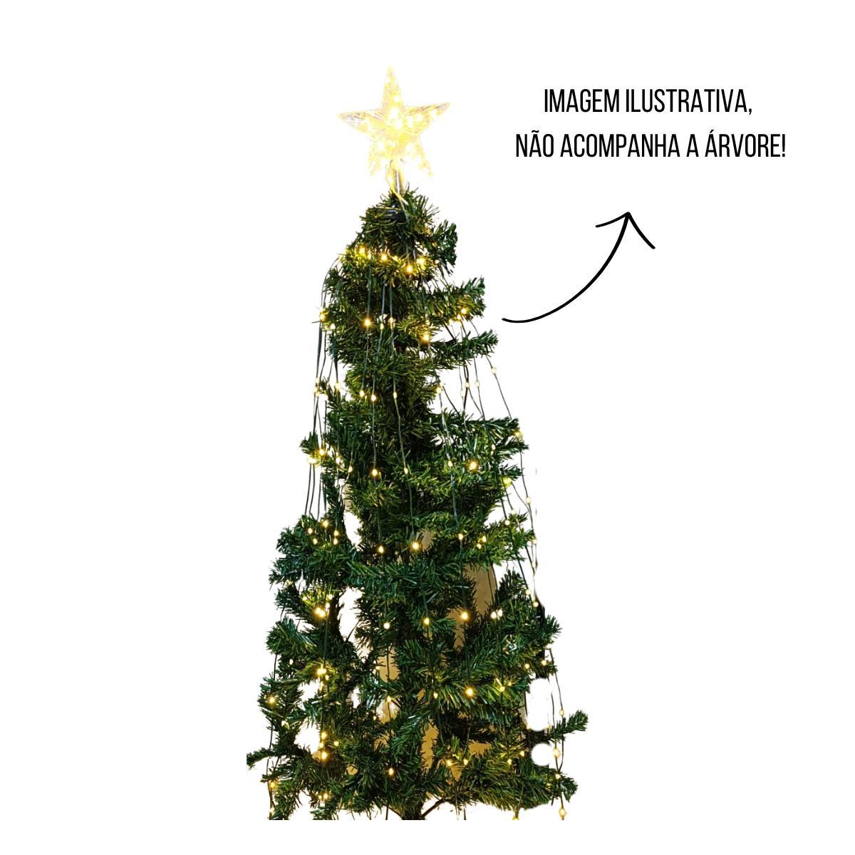 Ponteira Fio de Fada 380 Leds Branco Quente C/18 Caidas