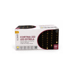 Cortina 222 Leds Estrela Bivolt Branco Quente - Florarte