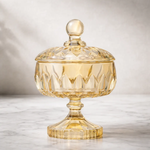 Potiche Decorativo Cristal de Chumbo Louise Ambar