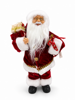 Papai Noel Em  Pé  Em Vermelho E Branco  30cm -  Florarte A0739-001