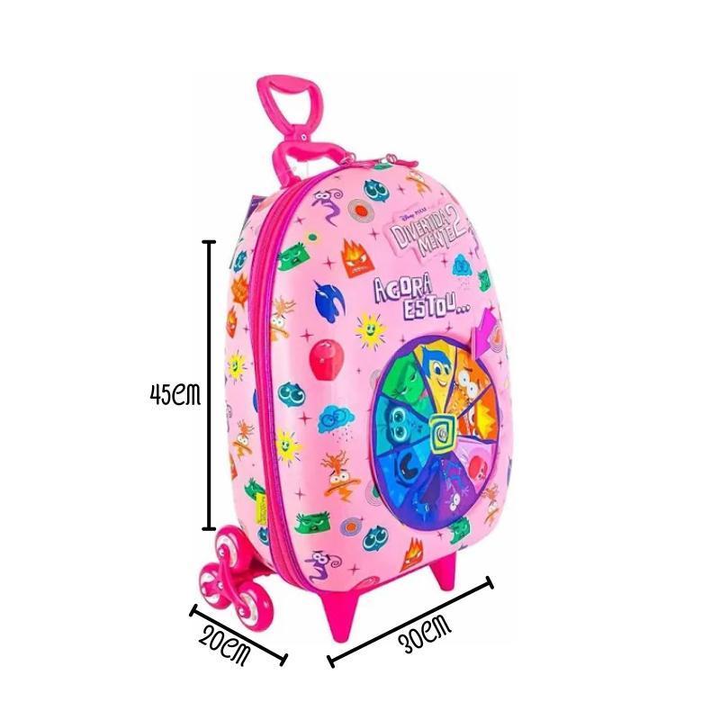 Mochila De Rodinhas 3D Maxtoy Divertidamente Roleta 3862BM24