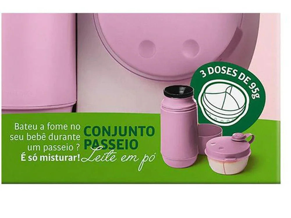 Conjunto Garrafa 250ML C/ Pote Leite Em Pó Sanremo SR100162 - Loja Do Thor