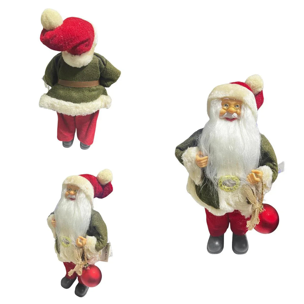 Papai Noel Em Pe Verde Vermelho 30Cm Florarte - Loja Do Thor
