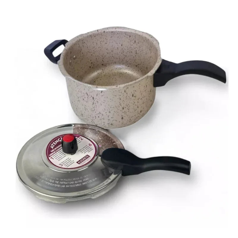 Panela Pressão 4.5 Litros Antiaderente Polida Stone Bege - Loja Do Thor