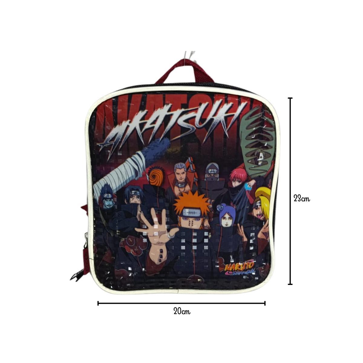 Kit Mochila Lancheira Estojo Naruto Akatsuki Rising 978J01