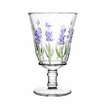 Jogo 6 Taças De Água Lavanda Hand Painting 240ML Cristal
