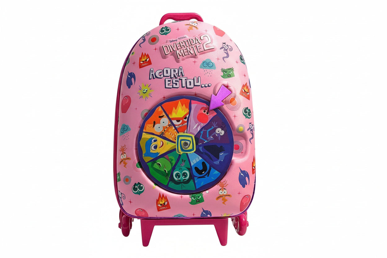Mochila De Rodinhas 3D Maxtoy Divertidamente Roleta 3862BM24