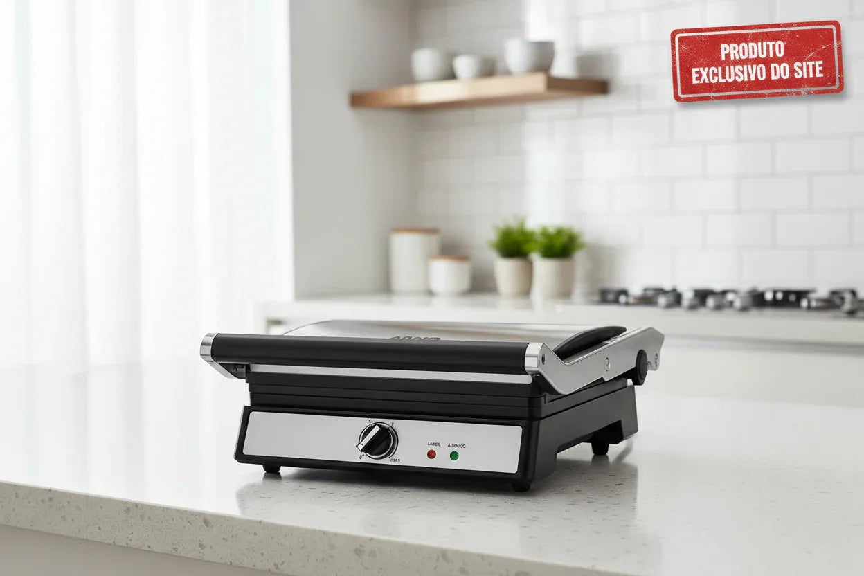 Super Grill E Sanduicheira Inox Ggra 220V - Arno - Loja Do Thor