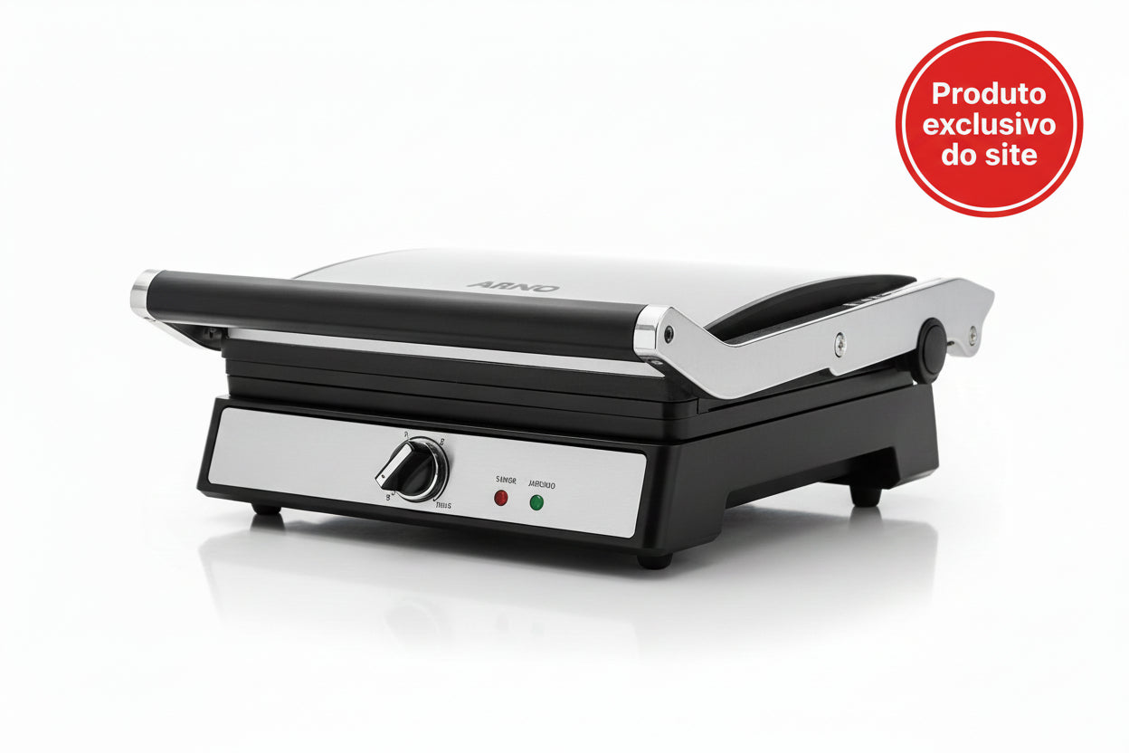 Super Grill E Sanduicheira Inox Ggra 220V - Arno - Loja Do Thor
