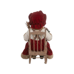 Enfeite Mamãe Noel Sentada 40cm Decoração Som E Movimento -Florarte