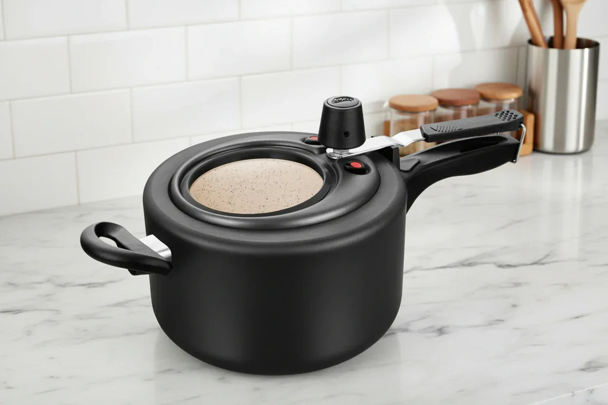 Panela De Pressao Superior Fechamento Interno 3,0L Preto 6028 - Loja Do Thor