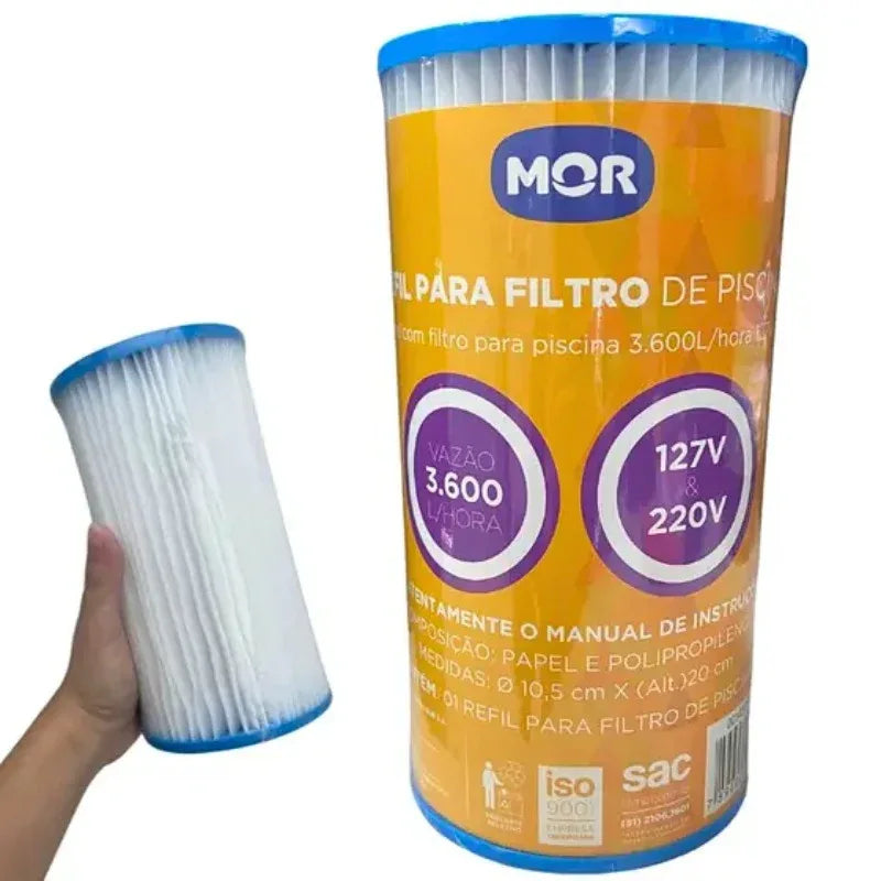 Refil Para Filtro Mor De Piscina 3600L/H No3 (12) - Loja Do Thor