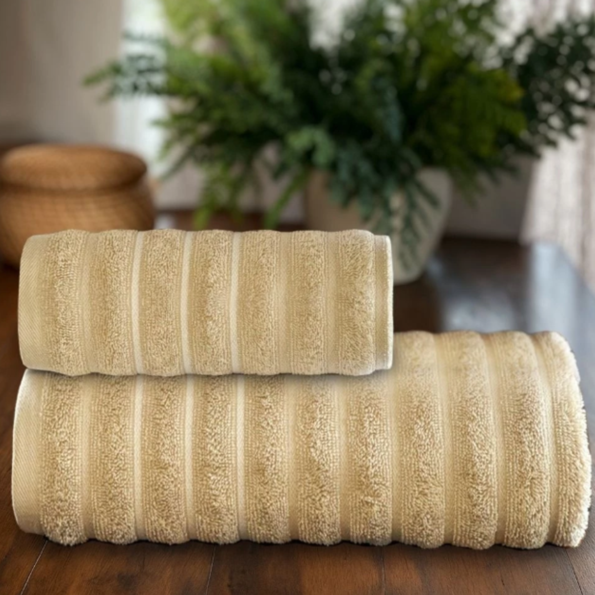 Jogo de Toalhas Corttex Wave Bege – Banho e Rosto