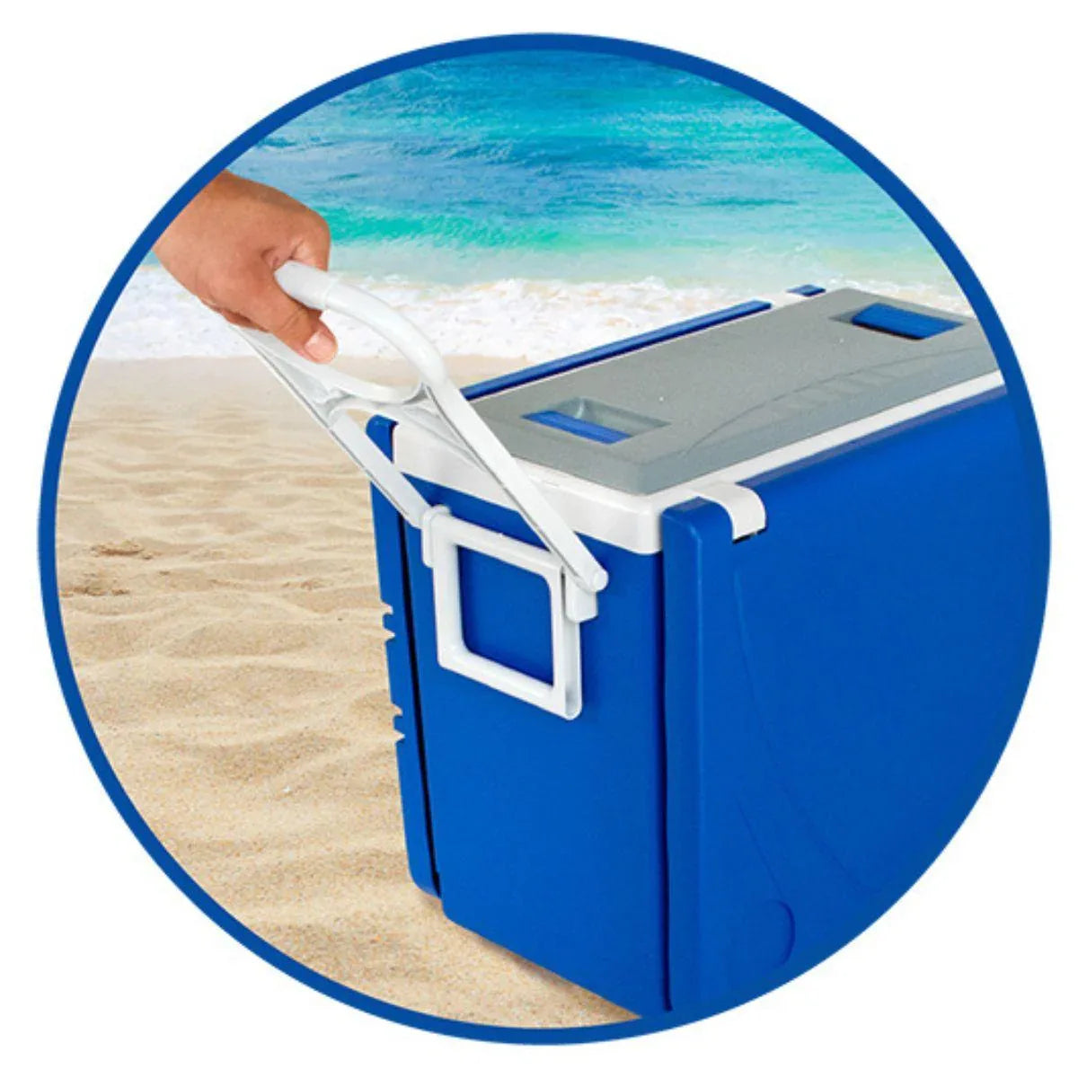 Caixa Termica De Praia Bebidas 32L 5 Em 1 Azul Arqplast - Loja Do Thor