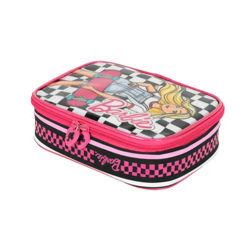 Estojo Box Preto Barbie Escolar Luxcel