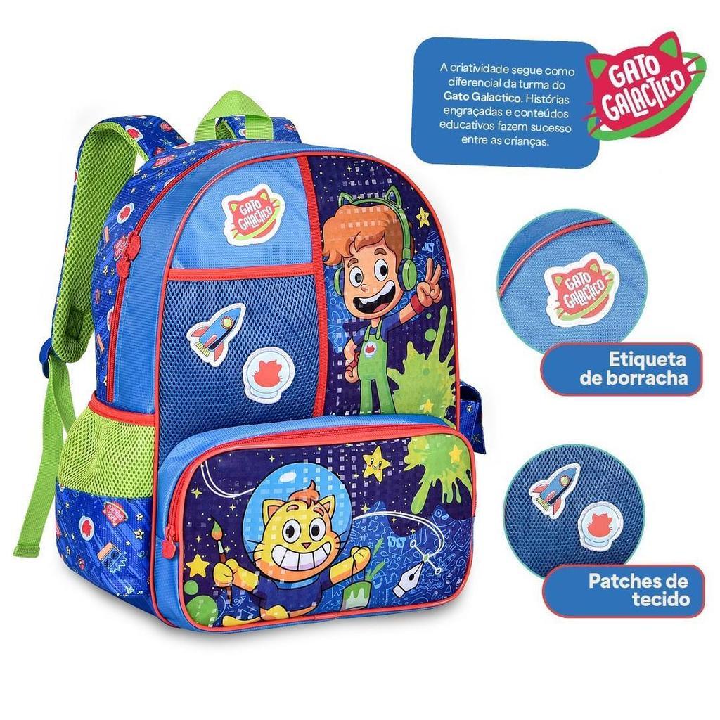 Mochila Gato Galáctico Gg24117 Escolar Infantil 20L - Loja Do Thor