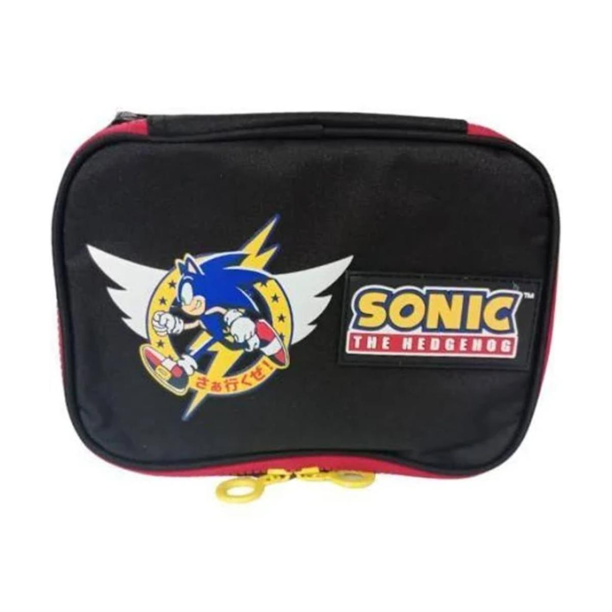Estojo Box Escolar Sonic Branco -Luxcel