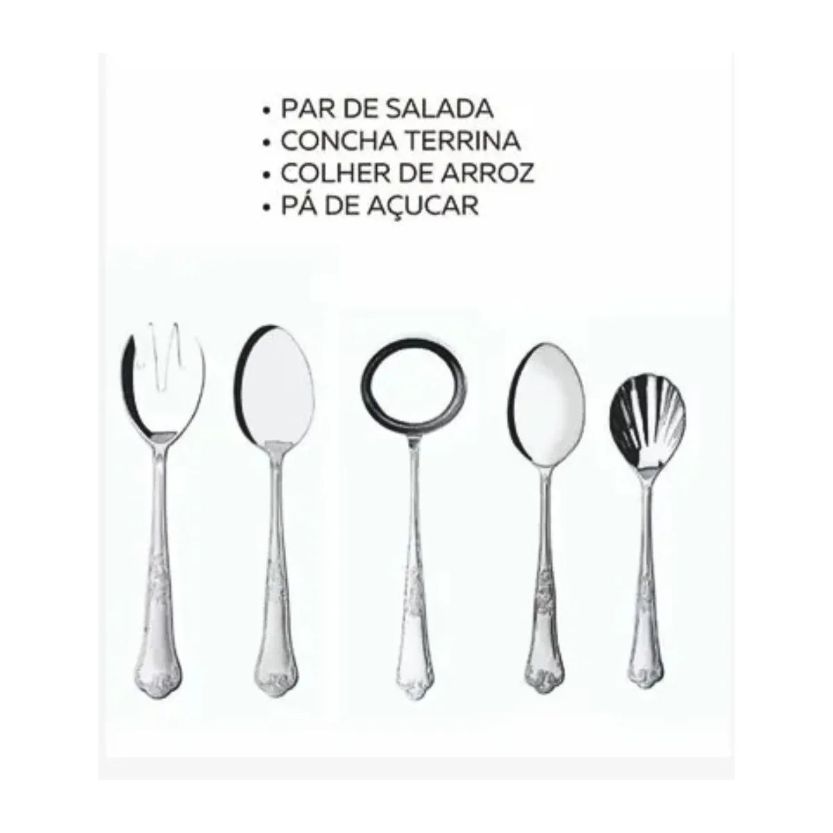 Faqueiro Sem Estojo 5 PÇS Classique Hercules 493-101KM - Loja Do Thor