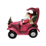 Enfeite Carro Papai Noel Resina Vermelho Grillo
