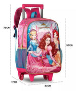 Mochila Lancheira Estojo Princesas De Carrinho - Loja Do Thor