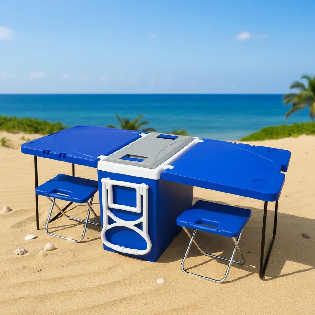 Caixa Termica De Praia Bebidas 32L 5 Em 1 Azul Arqplast - Loja Do Thor