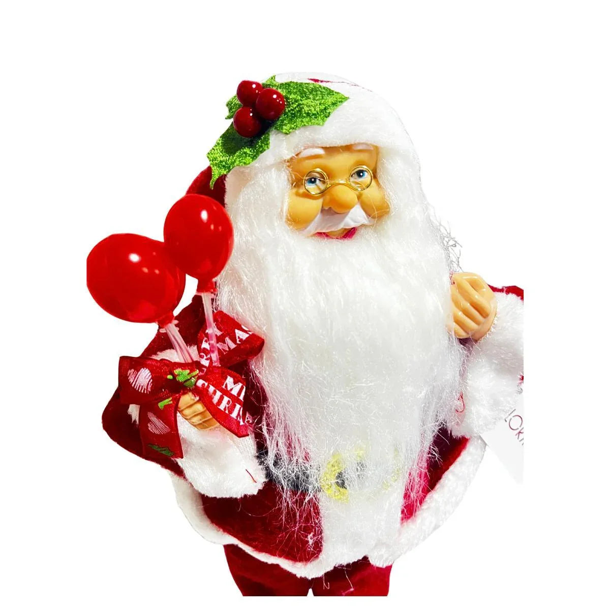 Papai Noel Natal Em Pe Vermelho Branco 30Cm Florarte - Loja Do Thor