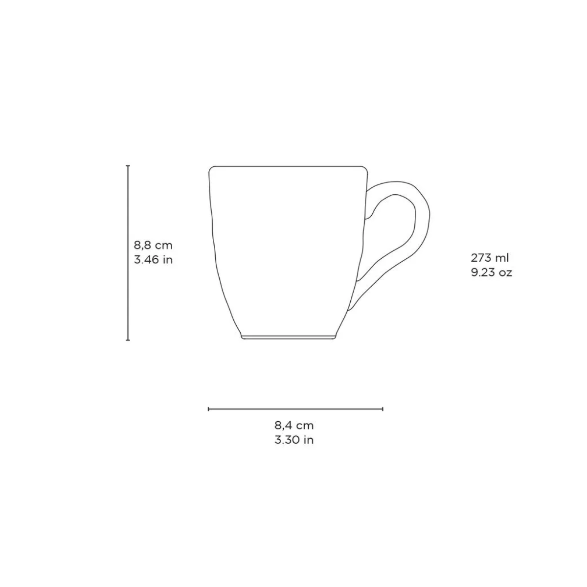 Caneca Organico Latte  273ml - Porto Brasil