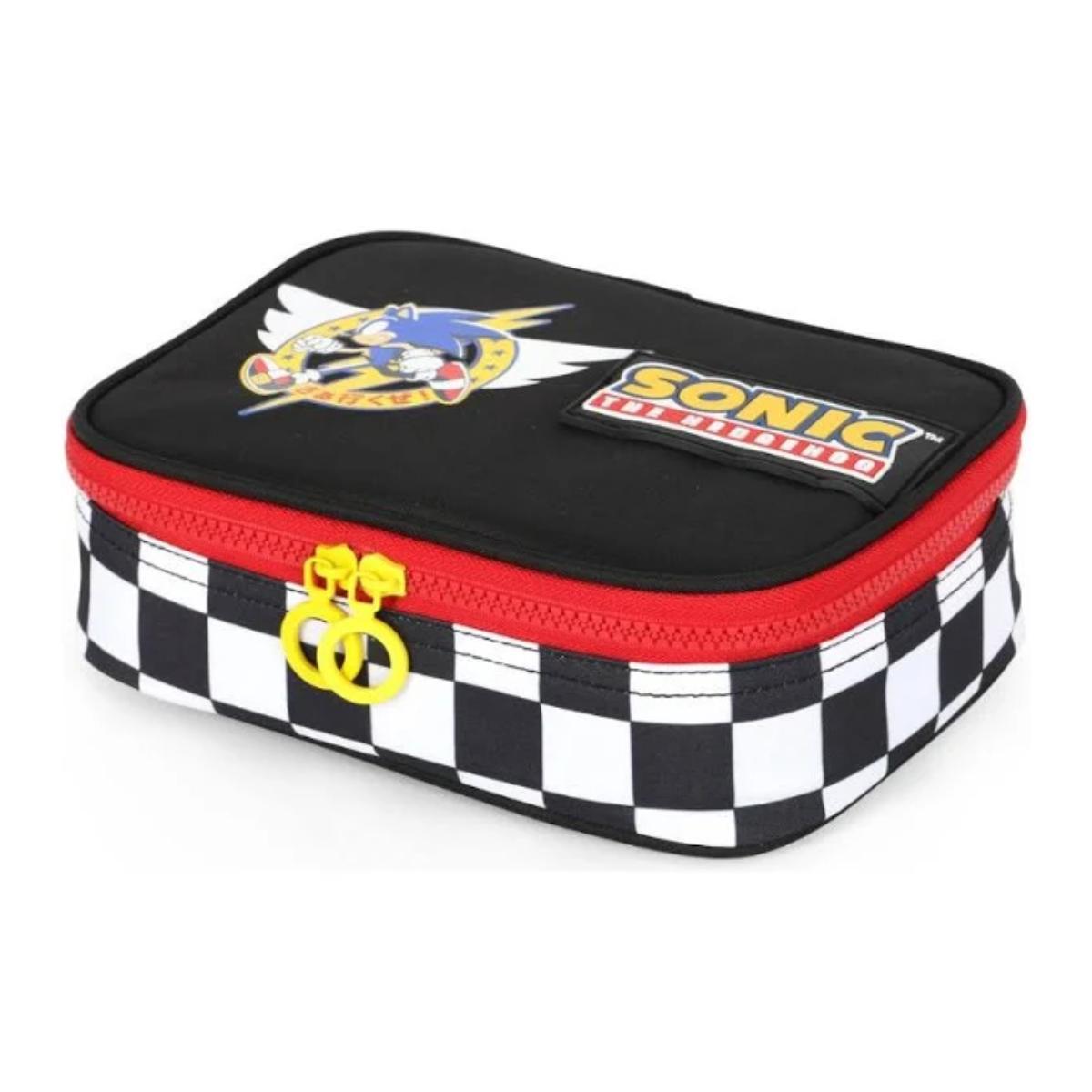Estojo Box Escolar Sonic Branco -Luxcel