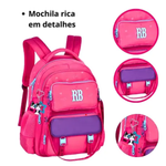 Mochila de Costas Rosa  2 em 1 Urban Mix 17,5 RB26227