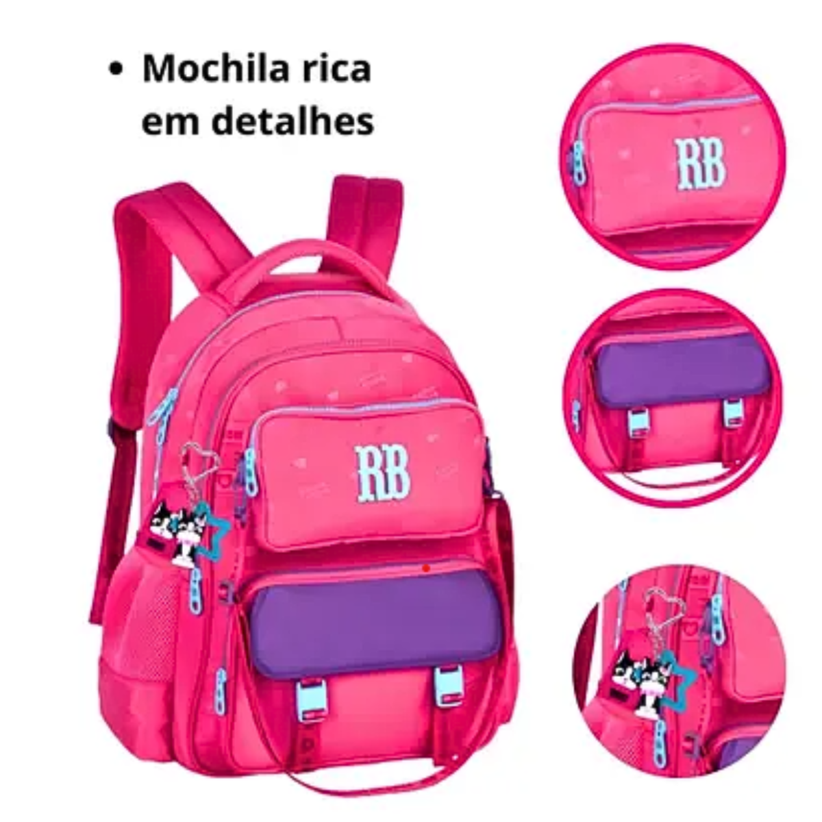 Mochila de Costas Rosa  2 em 1 Urban Mix 17,5 RB26227