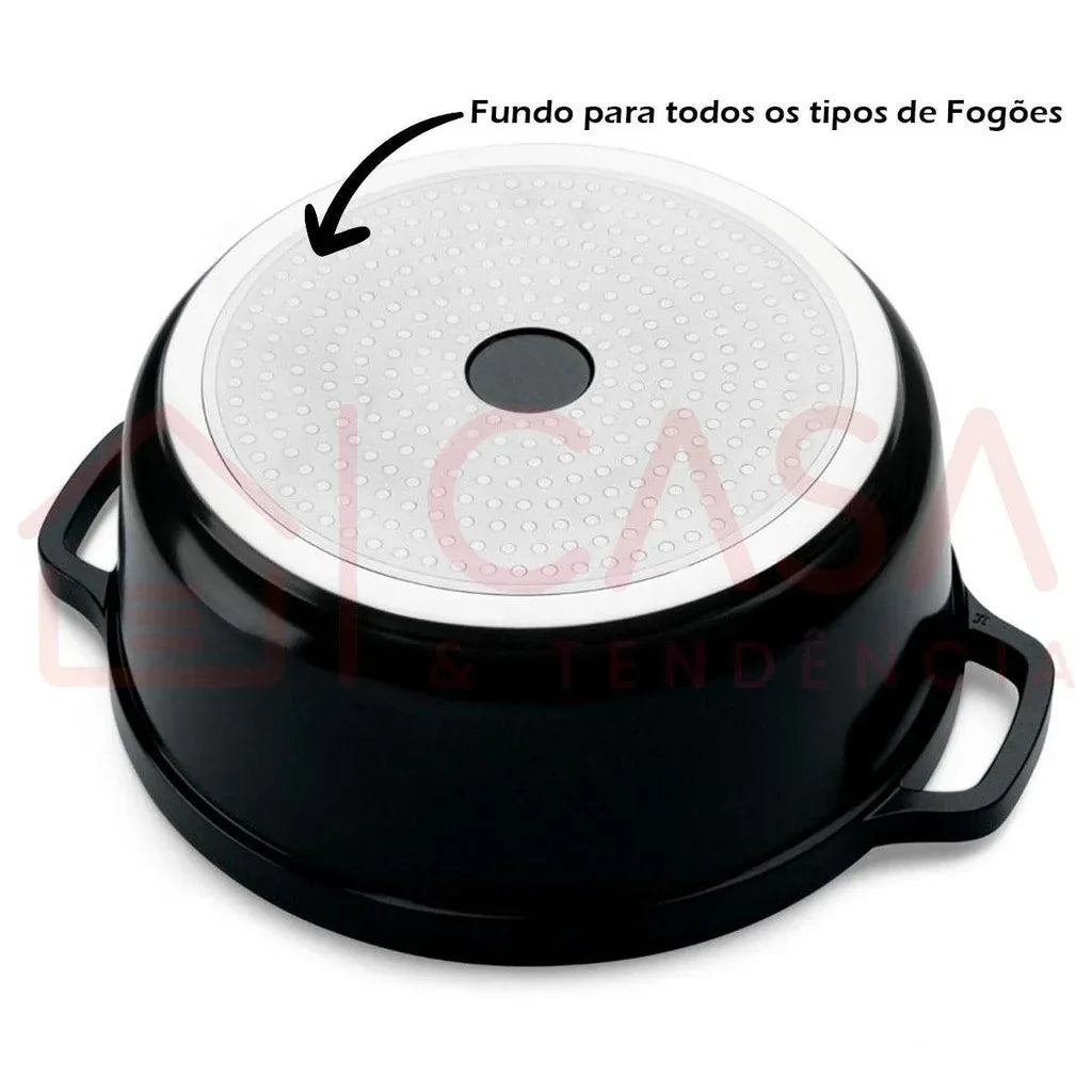 Cacarola Hercules Revestimento Ceramico 6,8L Inducao Preta PA900-28P - Loja Do Thor