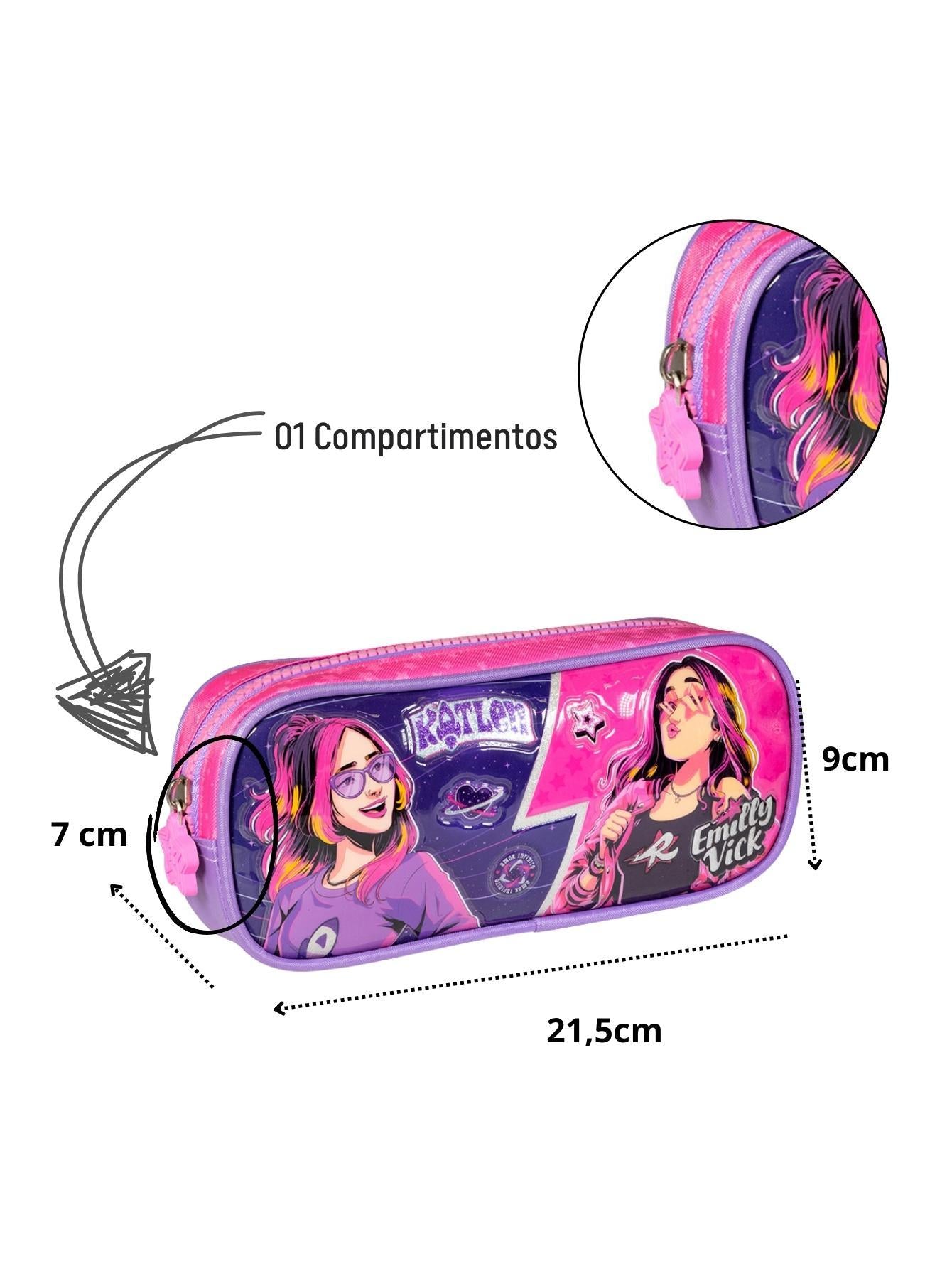 Estojo Simples Emilly Vick X - 15605 - Artigo Escolar