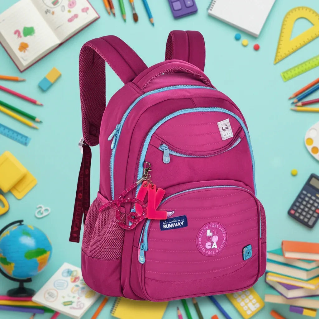 Mochila De Costas Rosa Luluca Lu24635 - Loja Do Thor