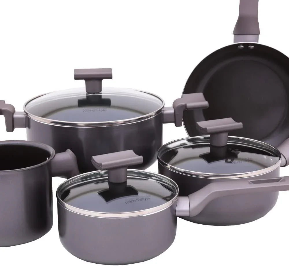 Conjunto Sartin Cook 5 Pcs Ceramico Grafite - Loja Do Thor