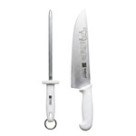 Kit Faca Profissional  E  Chaira Inox Prime - Wellmix