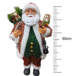 Papai Noel Sc Pres C/Colete Xadrez Vm/Vd 60Cm Magizi - Loja Do Thor