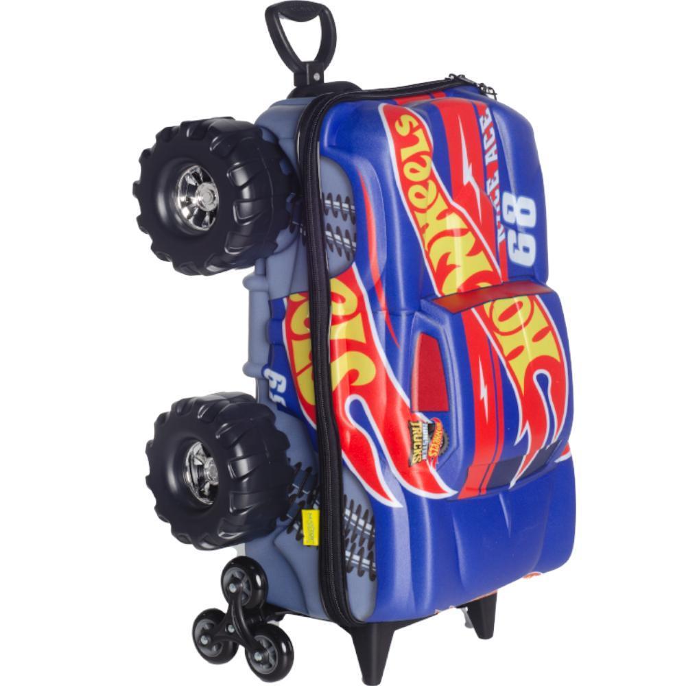 Mochila De Rodinhas 3D Hotwheels Race Monster Trucks