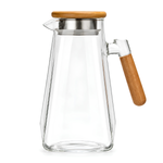 Jarra de Vidro Borossilicato 1,8 Litros com Tampa de Bambu MR1229