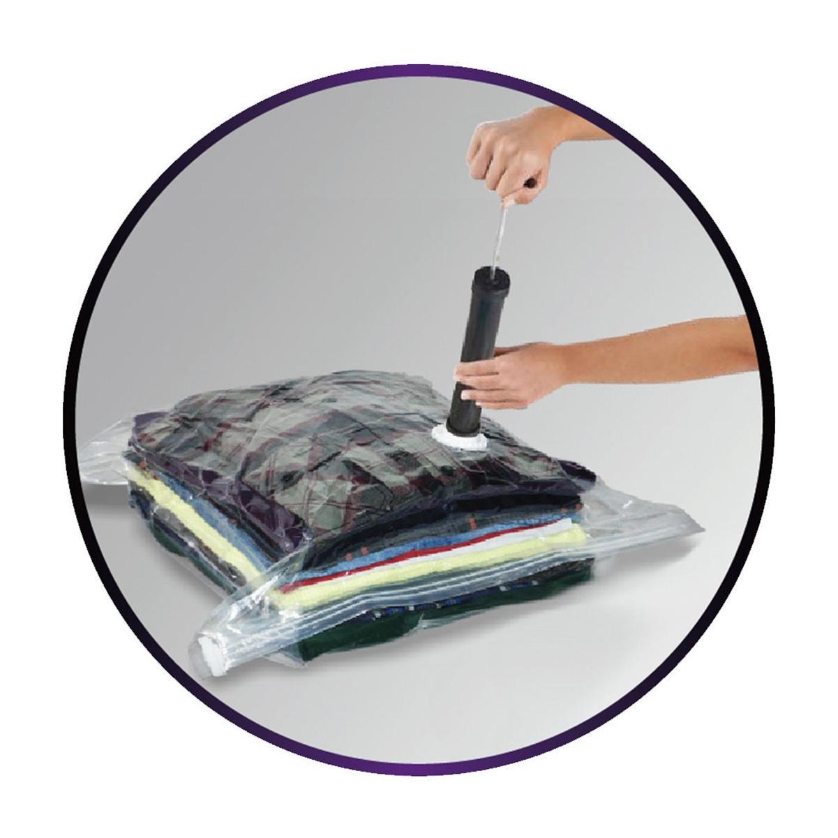 Bomba Manual Organizador a Vacuo - 4x28cm - Plastico