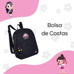 Mochila de Costas Infantil Luluca Love Preta Semax LU3176PT