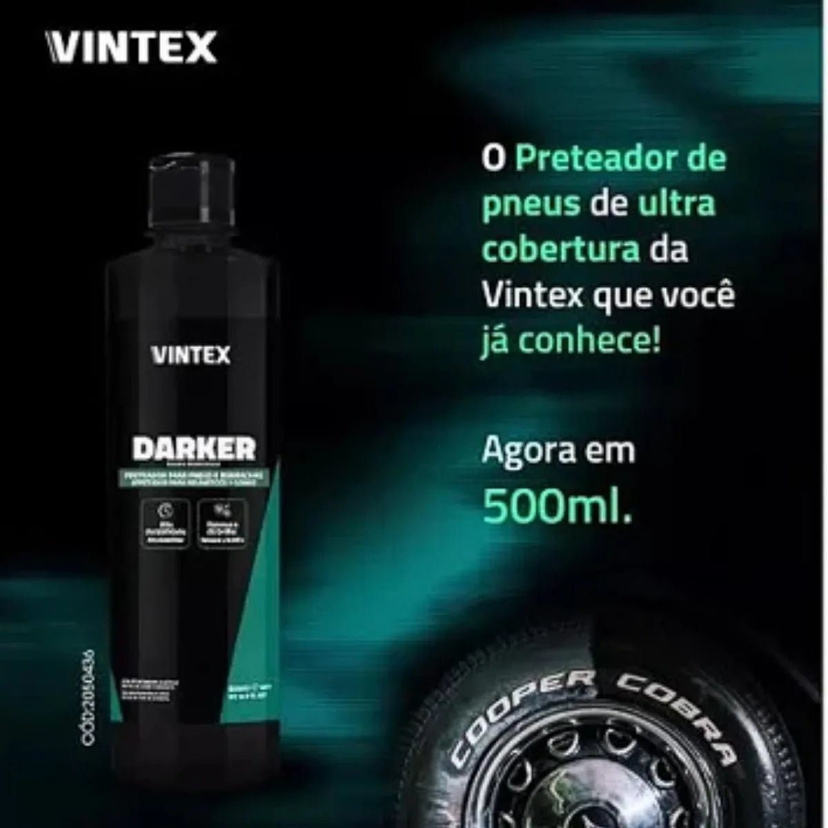 Darker Preteador Para Pneus E Borrachas 500Ml - Vintex - Loja Do Thor