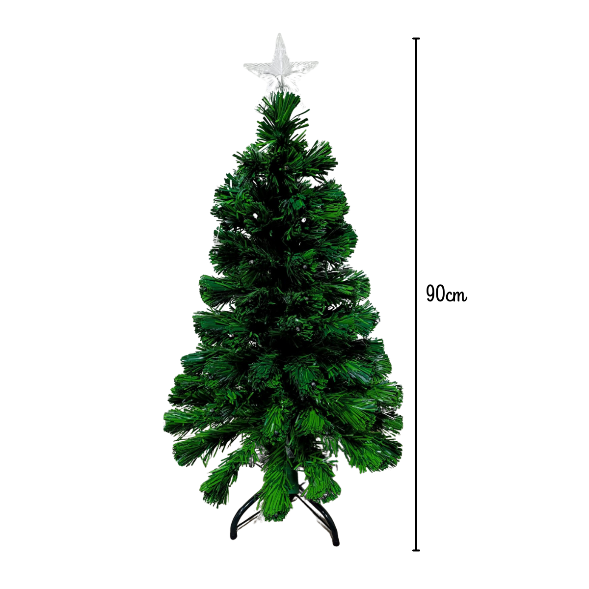 Arvore de Natal Fibra Optica Efeito Cachoeira 90CM A090