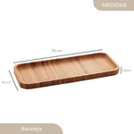Bandeja De Bambu Hire Retangular Pequena 20X10X1,5Cm Lyor