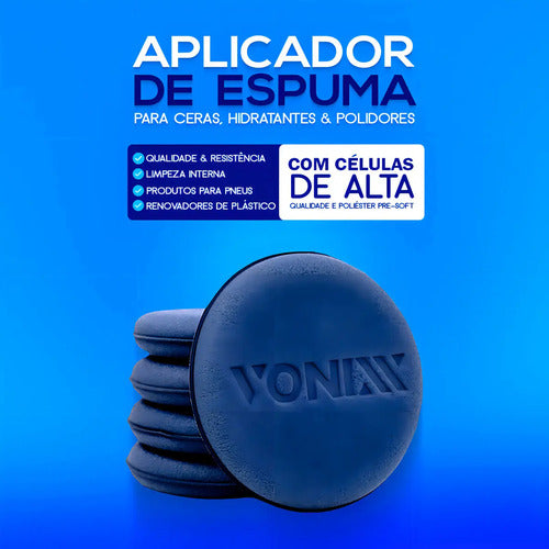 Aplicador De Espuma  P/ Cera Couro Pneus Vonixx