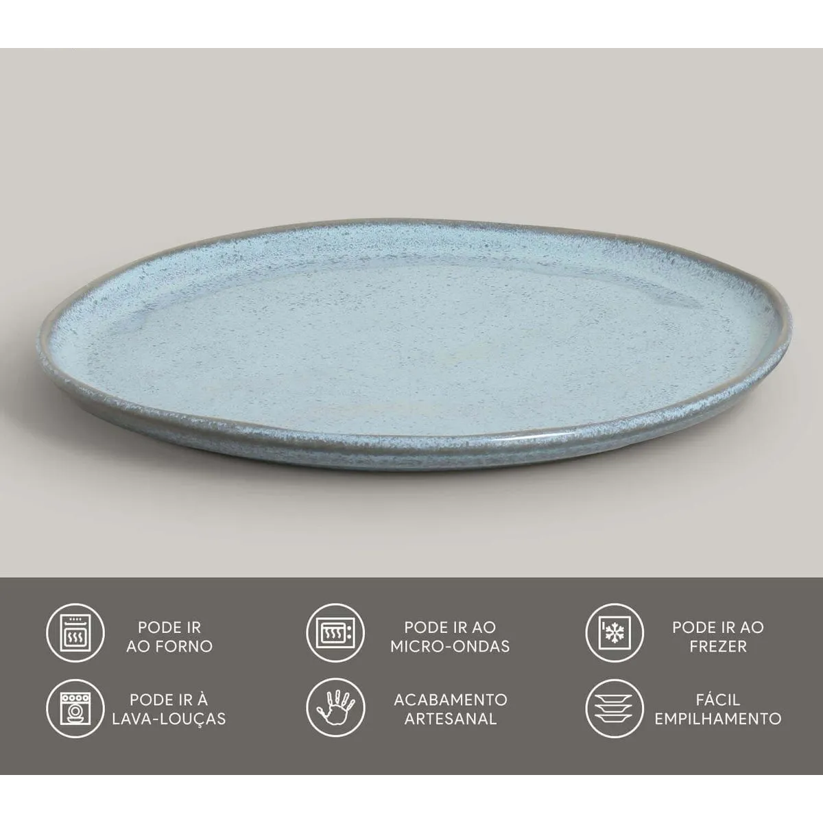 Conjunto com 6 Pratos Raso Bio Breeze 25,7cm - Porto Brasil