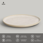 Prato de Sobremesa Bio Latte em Stoneware