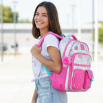 Mochila Escolar De Costas Rebecca Bonbon Holografico Rosa