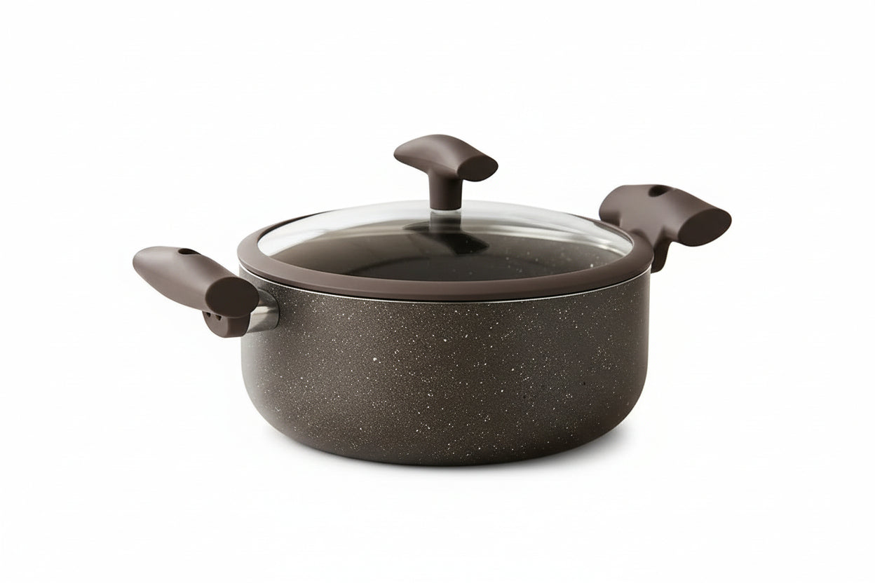 Panela Cacarola Com Tampa Inducao 4,5L 24X11Cm Hercules PA300-C24MA - Loja Do Thor